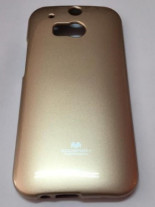 Силиконов гръб ТПУ Mercury за HTC ONE M8 / HTC ONE 2 златист